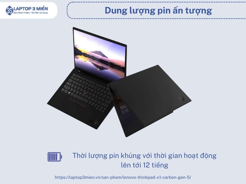 Dung lượng pin Lenovo Thinkpad X1 Carbon Gen 5