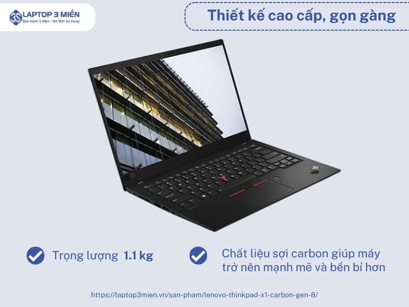 thiết kế Lenovo Thinkpad X1 Carbon Gen 8