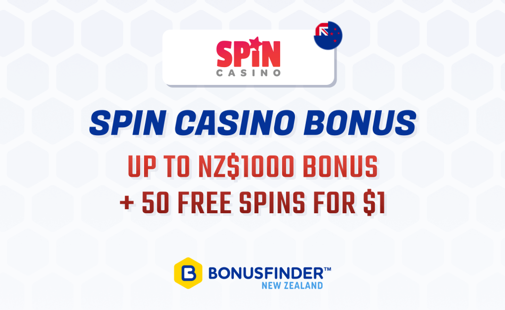 Spin Casino NZ 🎖️ 50 Free Spins for $1 | New Offer 2022