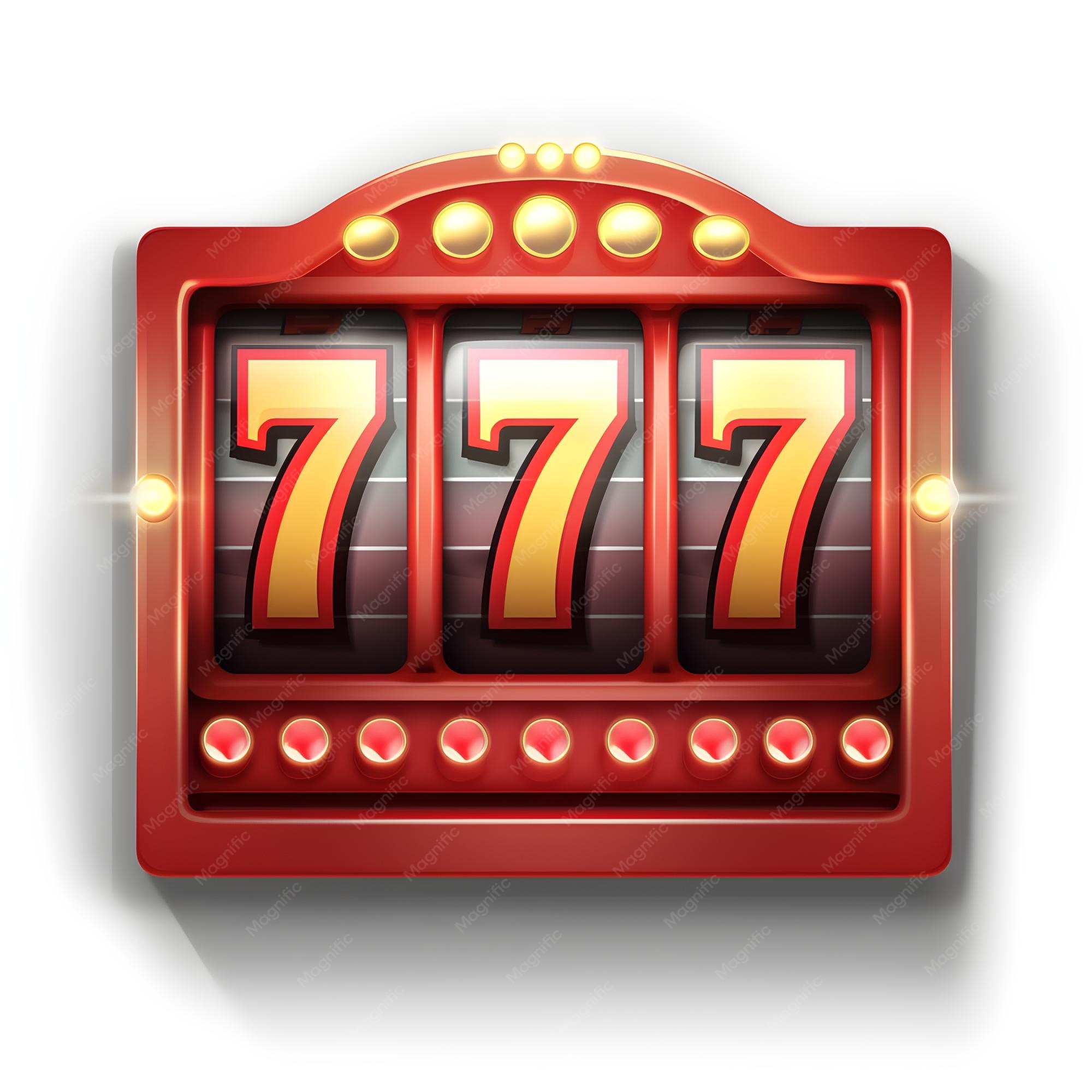 Premium Photo | A red slot machine with the number 777 on it.