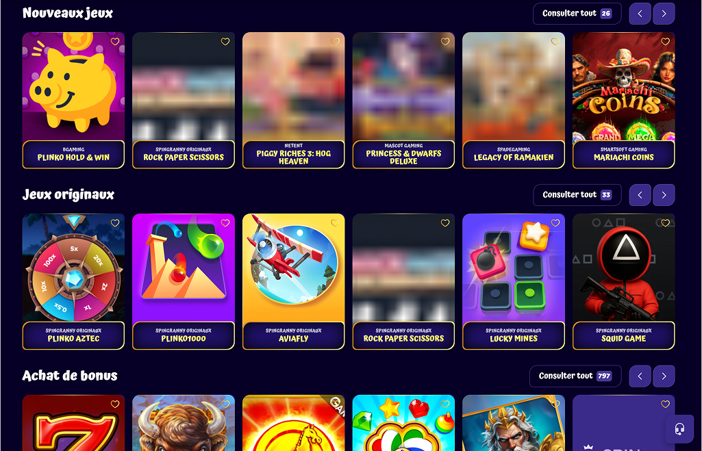 Casino SpinGranny - Profitez d