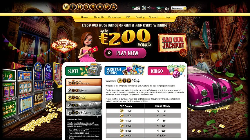 Winorama est un site de jeux de grattage et de jeux de casino