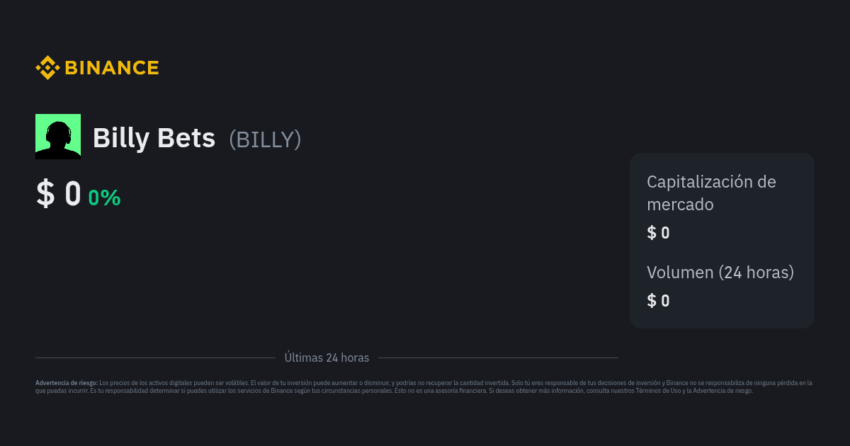 Billy Bets Price | BILLY to USD Converter, Chart and News